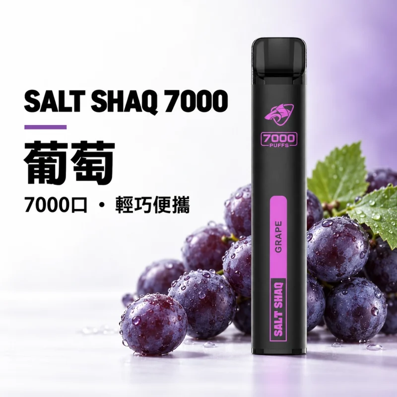 鯊克 SALT SHAQ 小黑條 拋棄式電子煙｜7000口 500mAh 1.0Ω霧化芯｜19種口味