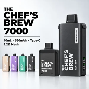 CHEF' BREW 廚師佳釀 7000口 拋棄式電子煙｜3ml防漏磁吸 Type-C快充【7種口味】